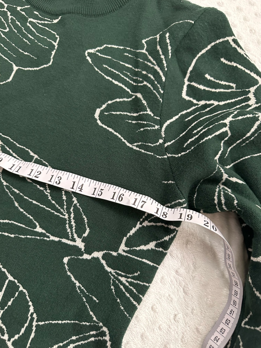 Apricot Dark Green Floral Sweater Dress (XL) - Picture 9 of 10